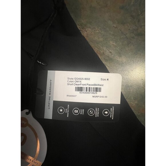 Womens‎ Onyx Short Cleanfront Piecedbk Waist UPF 50 Size 4 - Picture 5 of 9